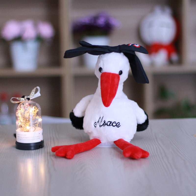 Plush Red Repeating Chicken Toy
