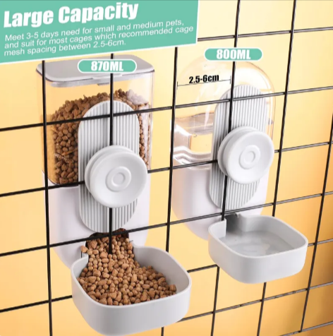 Hanging Pet Feeder & Water Dispenser