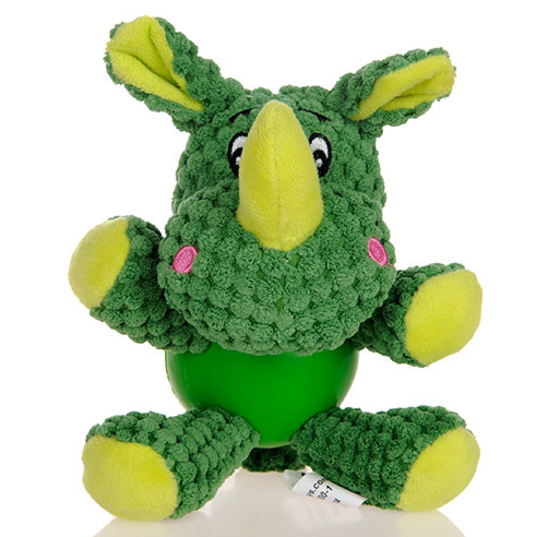 Dog Plush Chew Toy with Squeaker, Flannelette & Rubber