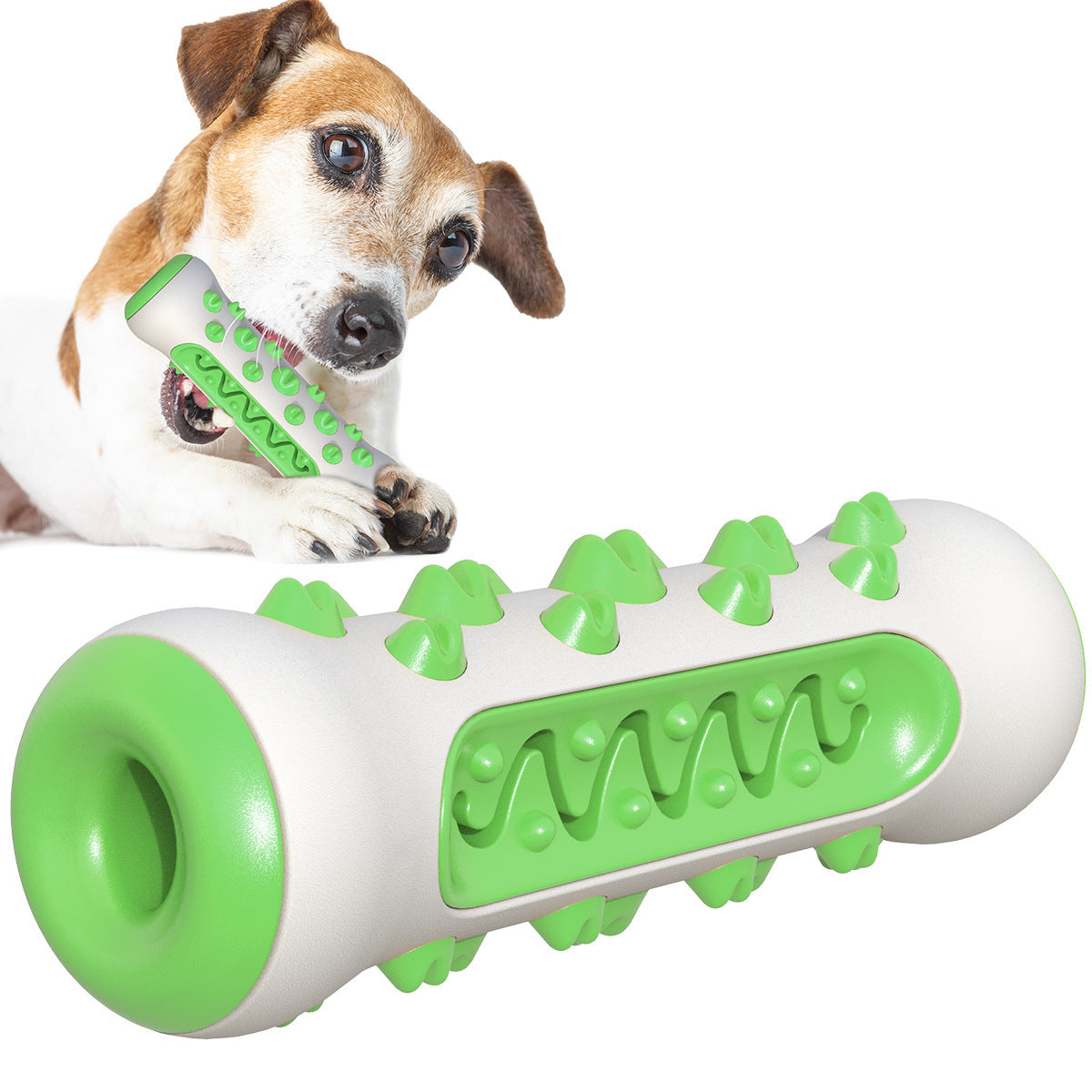 Dog Chew Toy with Toothbrush & Treat Ball, TPR 15×5 cm