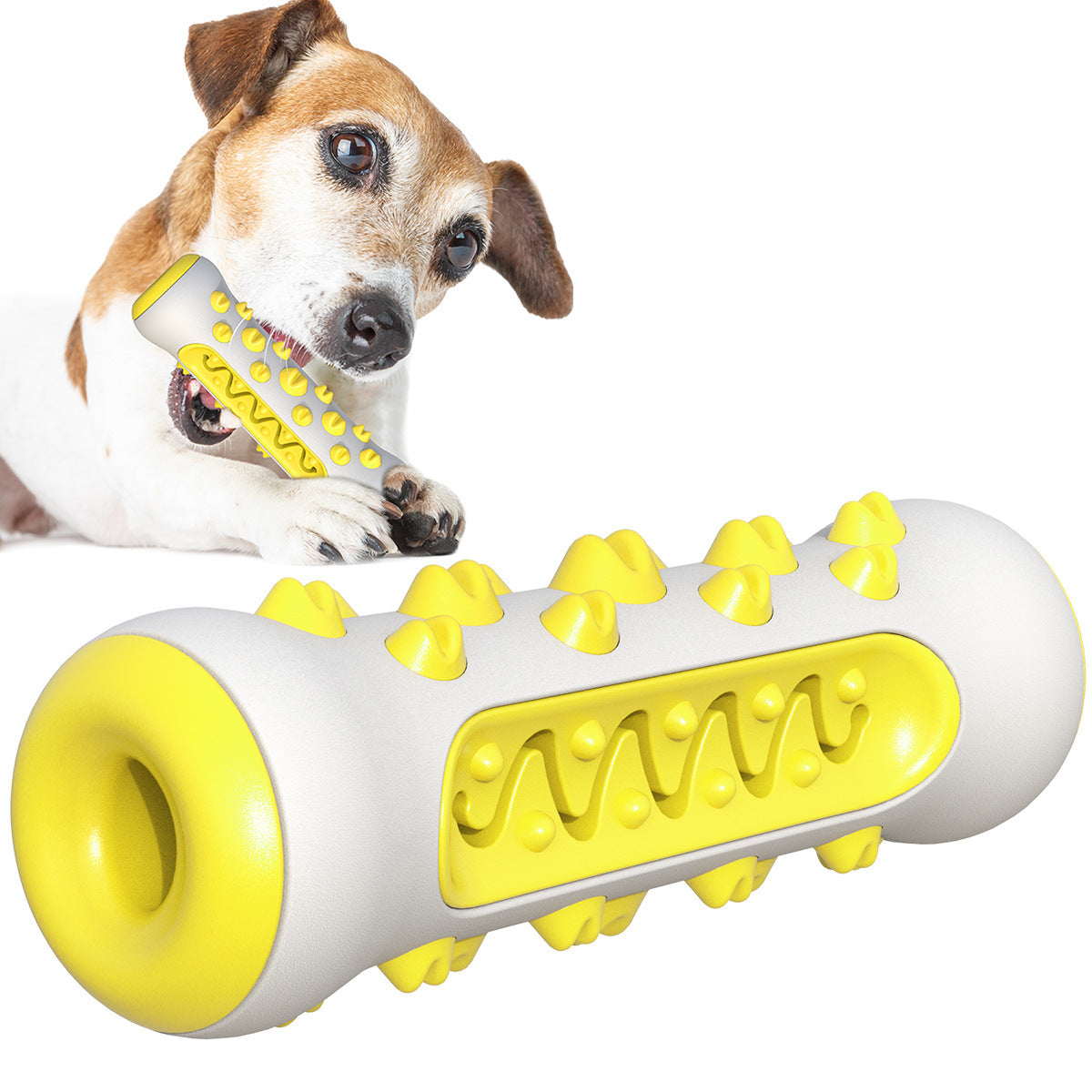 Dog Chew Toy with Toothbrush & Treat Ball, TPR 15×5 cm