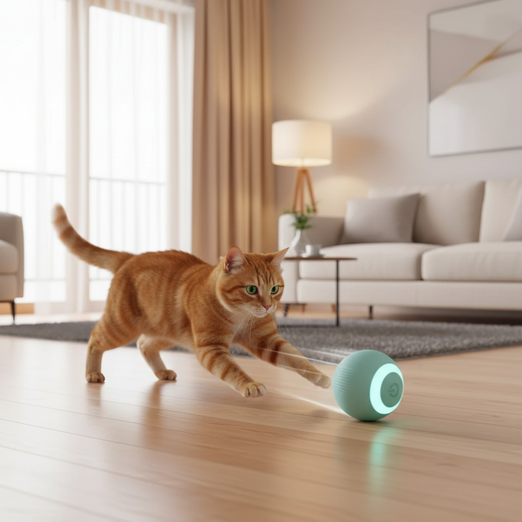 Smart Toy Ball Automatic Rolling Ball Pet Self Amusement Boredom Relief Toy Bite Resistant Electric Interactive Cat Teaser Ball