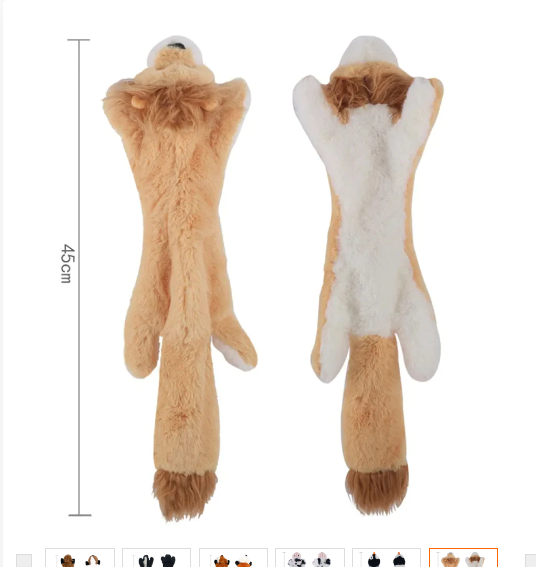 Plush Squeak Dog Chew Toy – Animal Design
